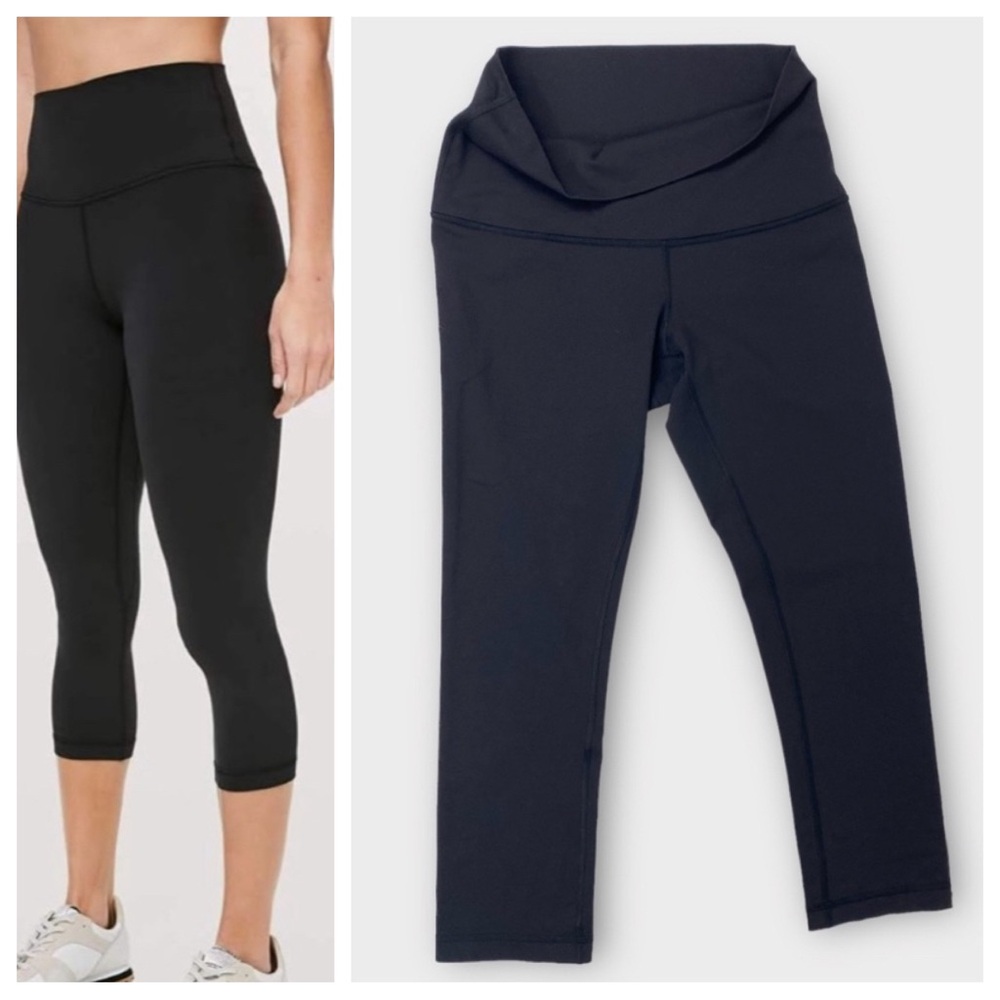 Lululemon Align High-Rise Yoga Crop 23" Leggings Size 6 Black Granite